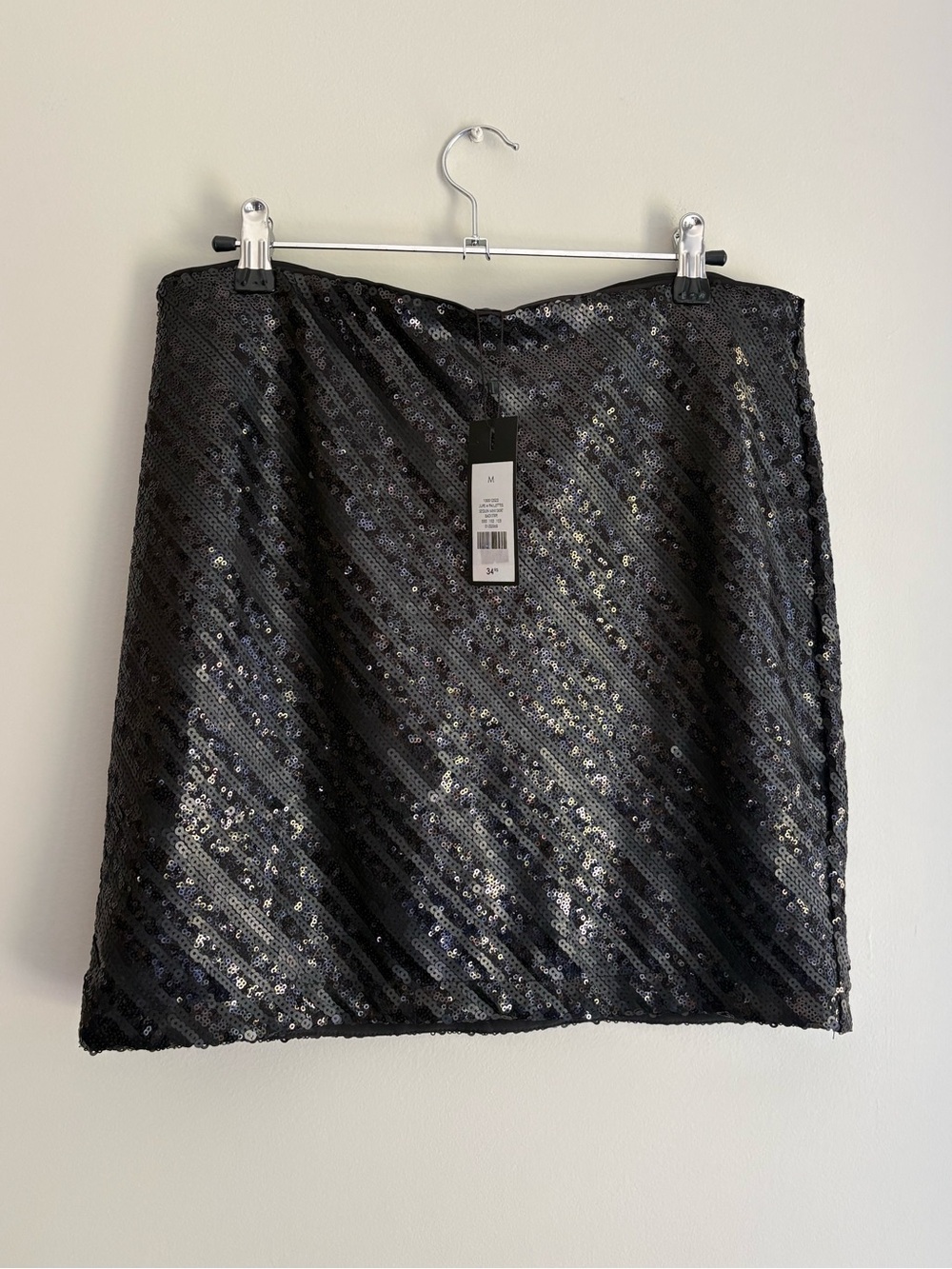 Dynamite Black Sequin Mini Skirt